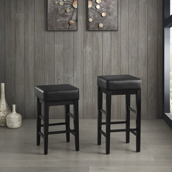Foundry Select Duffield Upholstered Counter Stool with Solid Wood Frame